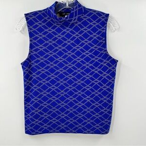 St.John Mock Neck Sleeveless Top